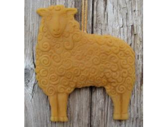 beeswax wooly sheep ornament