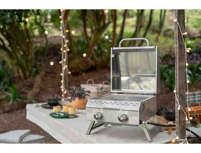 Tabletop Grill with BBQ Utensils Set