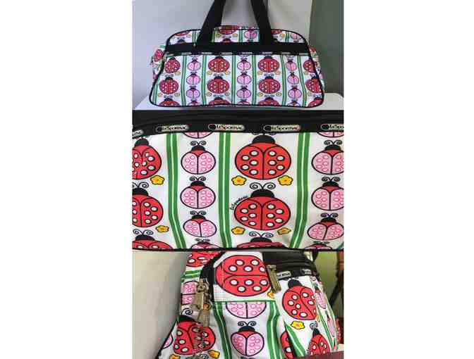Le Sportsac Rare Ladybug Bag (new) with maching pouch/make-up bag