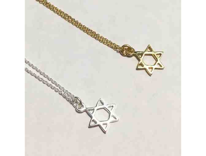 18K Gold Star of David Necklace