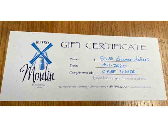 116. Bistro Moulin Gift Certificate