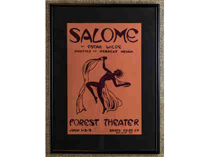 148. Salome, by Oscar Wilde Play, vintage1932 Poster, framed.