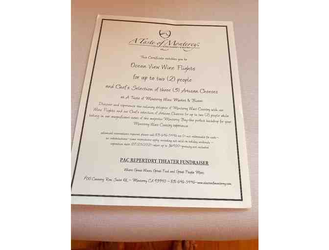 107.  Gift certificate from A Taste of Monterey