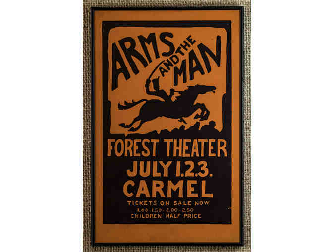 109. Arms at the Man Forest Theater July 1, 2, 3 Vintage 1926 Poster, framed. - Photo 1