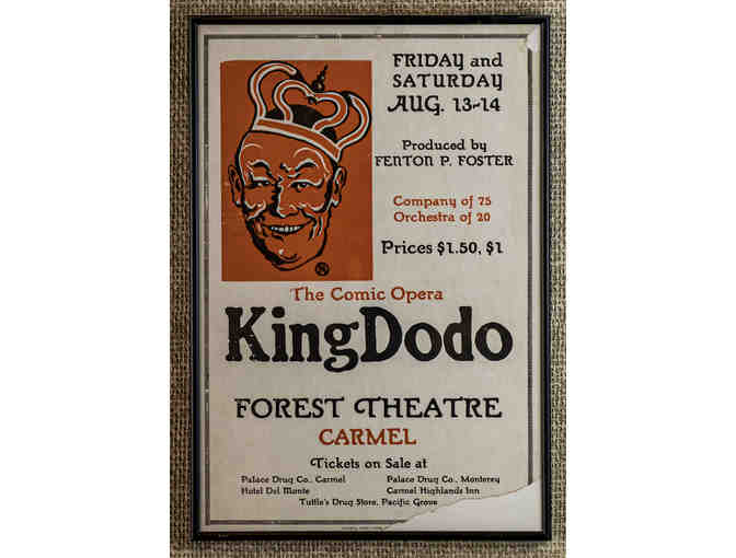 110. The Comic Opera King Dodo, vintage 1926 Poster, framed. - Photo 1