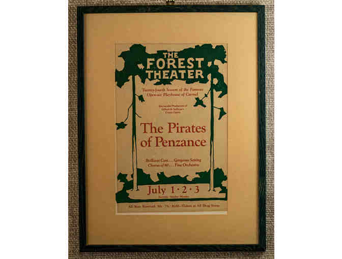 116. The Pirates of Penzanc.e Forest Theatre. Vintage 1933 Theatre Poster, framed. - Photo 1