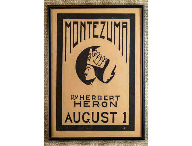 103. Montezuma by Herbert Heron, 1915 Play Poster, framed. - Photo 1