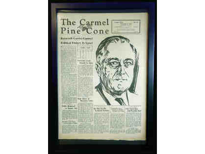 11 The Carmel Pine Cone Newspaper Nov.6,1936. Framed.