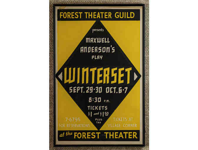 139. Maxwell Anderson's Winterset, vintage poster 1950. Framed. - Photo 1
