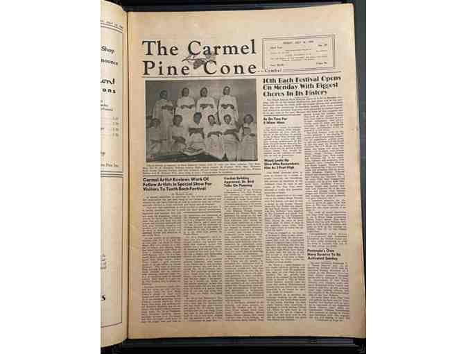 23. Carmel Pine Cone Bach Edition 33rd Year No. 29, July 18, 1947. Framed.