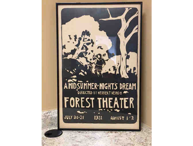 440. A Midsummer Night's Dream Forest Theater Poster 1931 Framed. - Photo 1