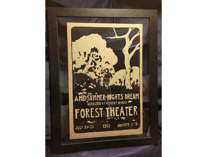 21. 1931 Midsummer Night's Dream Framed Woodblock Poster - Photo 1