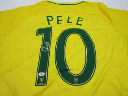 Pele Brazil Autographed Soccer Jersey
