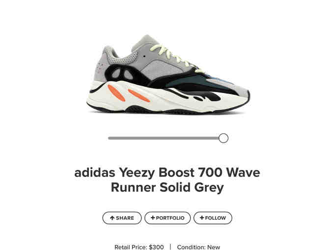 Yeezy Boost 700 Wave Sneakers Solid Gray