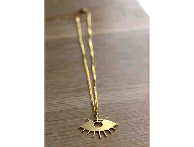 Gold Eye Necklace by Mactaggart Jewelry