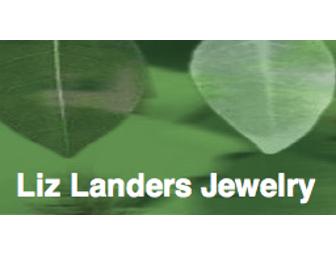 Silver & Mother of Pearl Drop Earrings by Liz Landers