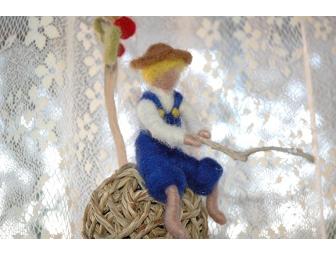 Puddlestomper Needle Felt Fisherman Mobile