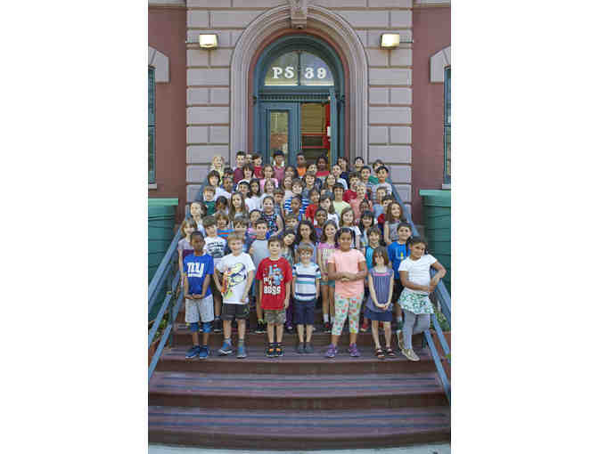 2nd Grade Artwork - The Neighborhood, 2017, acrylic on canvas, 29 x 58 inches