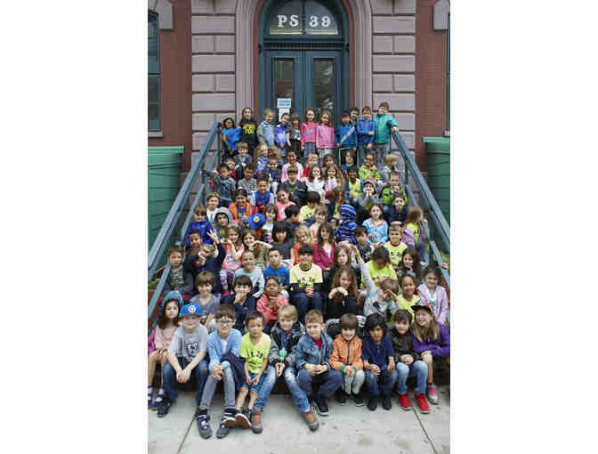 1st Grade Artwork - Outer Space, 2017, acrylic on canvas, 28 x 58 inches