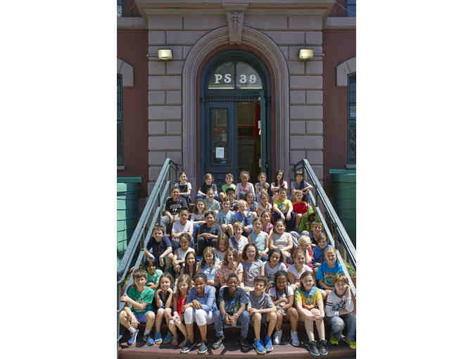 4th Grade Artwork (Assisted by 5th Graders) - P.S.39, 2017, acrylic on canvas, 30' x 58'