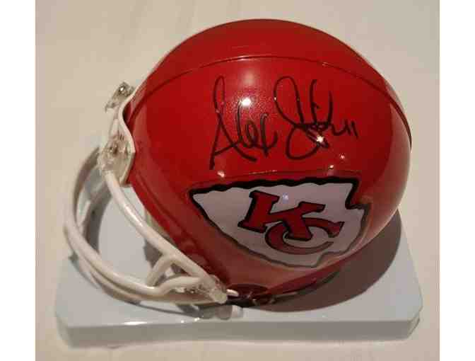 Kansas City Chiefs mini-helmet autographed by Alex Smith