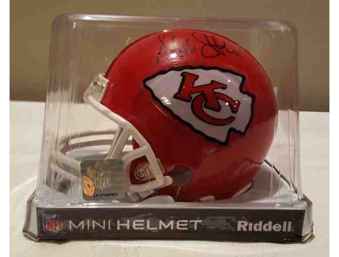 Kansas City Chiefs mini-helmet autographed by Alex Smith