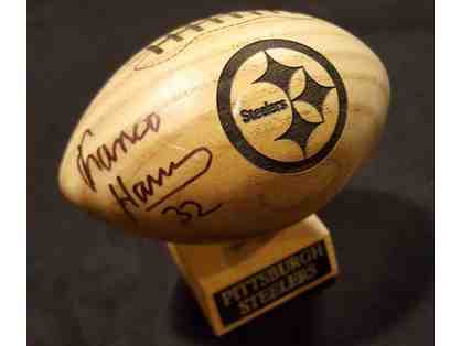 Franco Harris Autographed Wooden Football