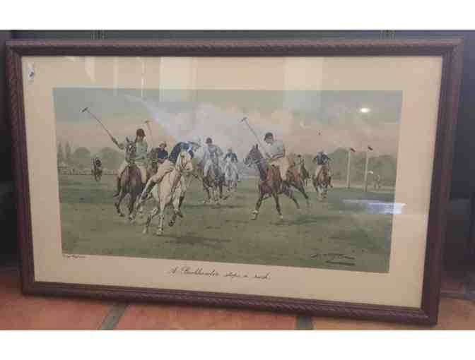 2 Framed Polo Scenes by George Wright