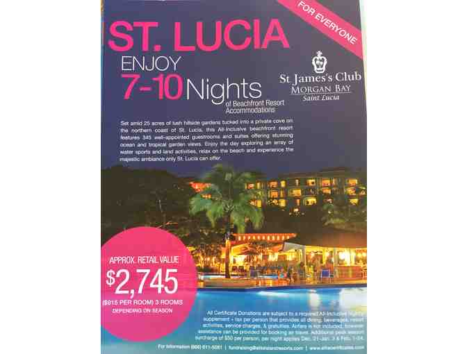 7-10 Nights at St. James Club Morgan Bay Saint Lucia