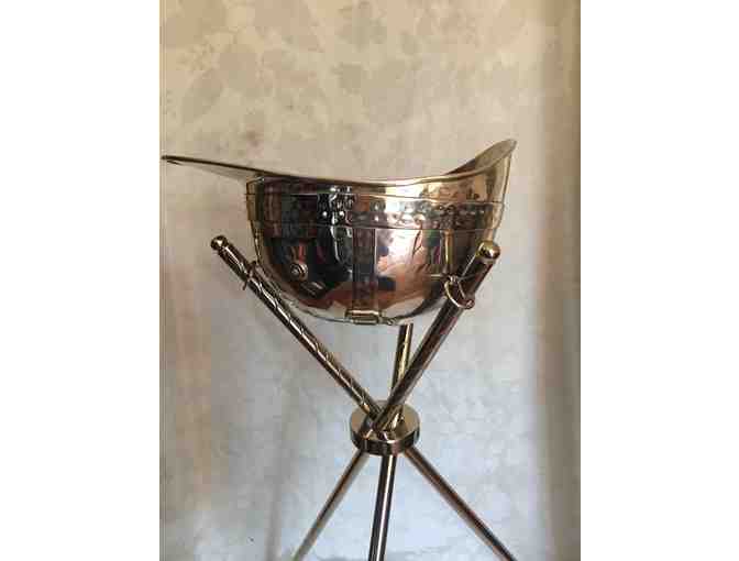 Unique Helmet Ice Bucket with Polo Mallet Stand