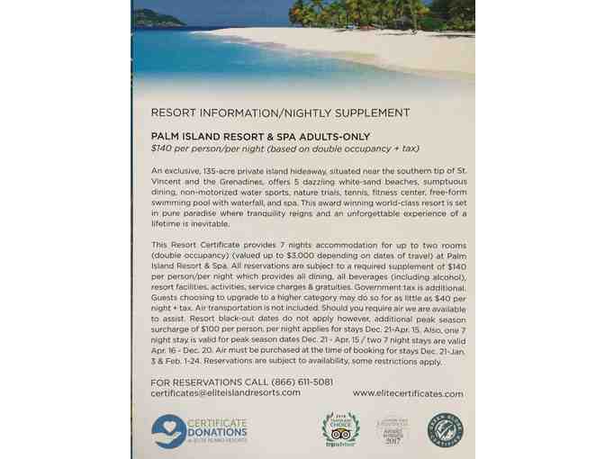 7-10 Nights at Palm Island Resort & Spa in St. Vincents & The Grenadines