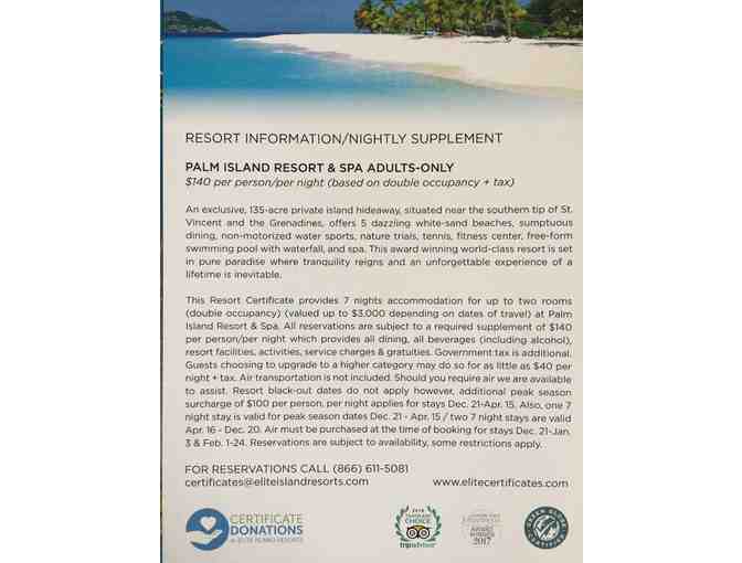 7-10 Nights at Palm Island Resort & Spa in St. Vincents & The Grenadines