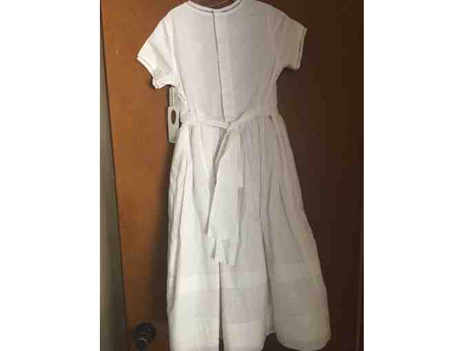 Isabel Garreton White Dress with Pearl Detail around the Neck (Size 8)
