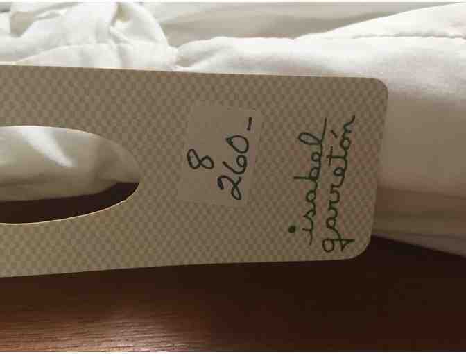 Isabel Garreton White Dress with Pearl Detail around the Neck (Size 8)