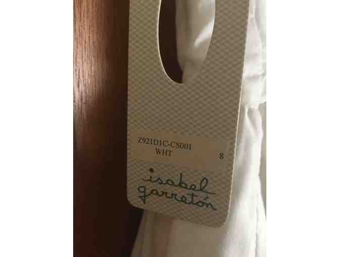 Isabel Garreton White Dress with Pearl Detail around the Neck (Size 8)