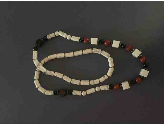 Maison Maurice Agate & Carnelian Necklace 32'