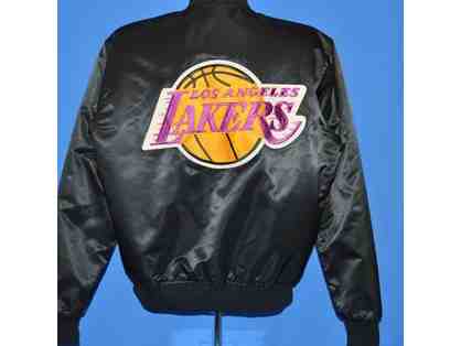 Lakers Black Bomber Jacket- Mens Large