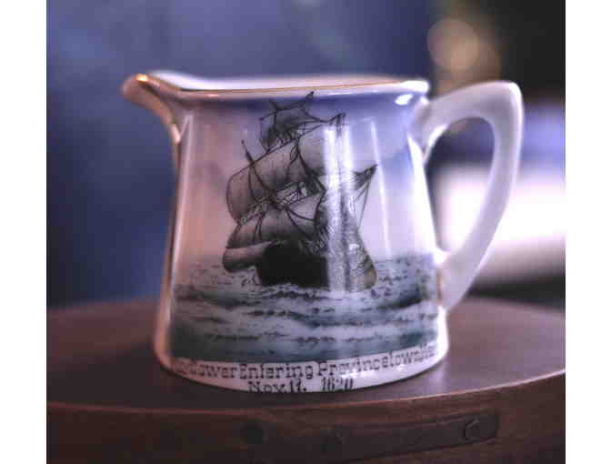 Small Cream Pitcher of Mayflower entering Provincetown Harbor