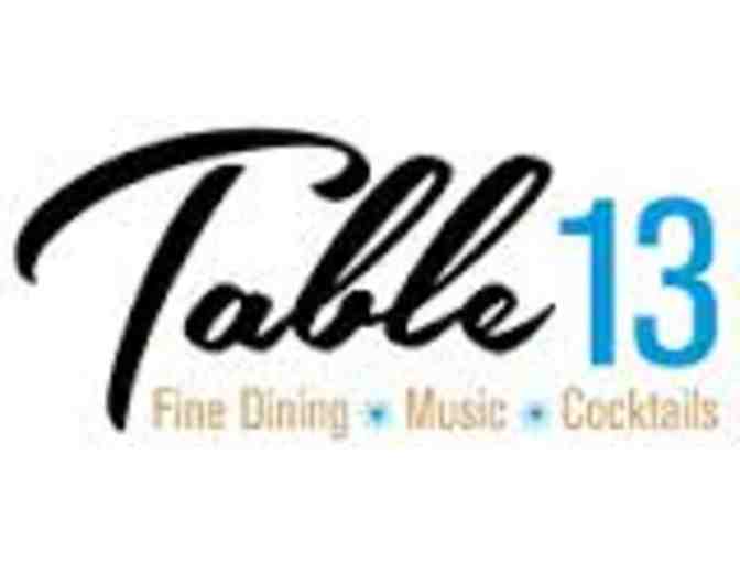 $100 Gift Certificate to Table 13 and a $25 Uber ride to get there - Photo 1