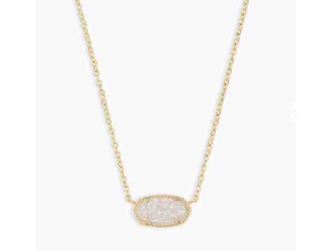 Kendra Scott - Elisa Gold Pendant Necklace in Iridescent Drusy