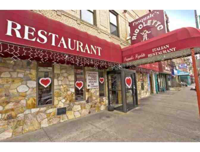 Arthur Avenue! A Gift Certificate for Pasquale's Rigoletto Restaurant, Bronx, N.Y.