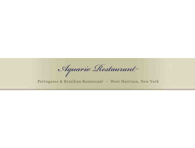A Gift Certificate for Dinner at Aquario Restaurant in West Harrison, N.Y.