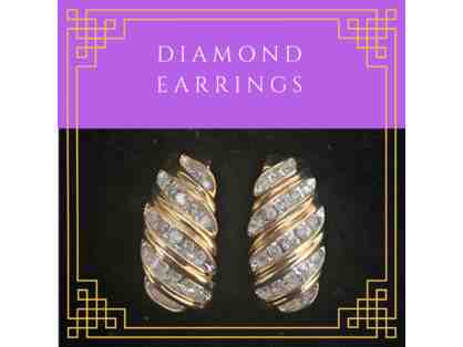 Stunning 10k Gold/1 cttw Diamond Earrings