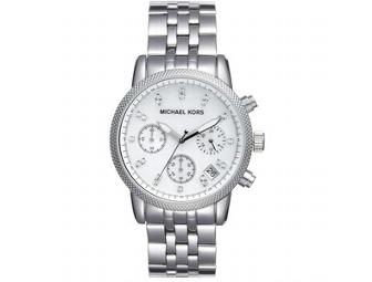 Michael Kors 'White Mother of Pearl' Women's Chronograph Watch