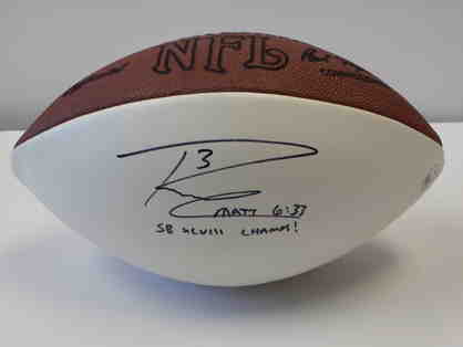 Football signed by Super Bowl-winning quarterback Russell Wilson