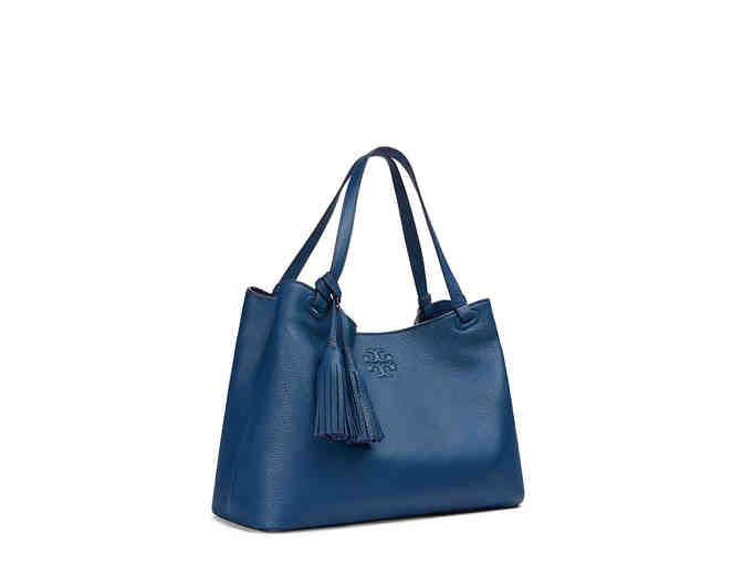 Tory Burch Thea Center-Zip Tote in Tidal Wave