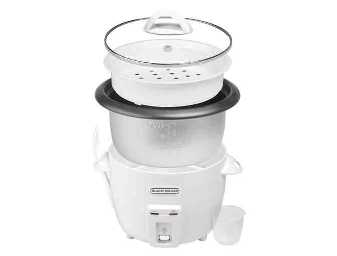 BLACK+DECKER RC3314W 8-Cup Dry/14-Cup Cooked Rice Cooker, White