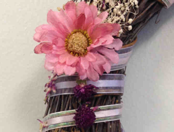 Handmade Silk Floral Wreath Made by Perkins' Students