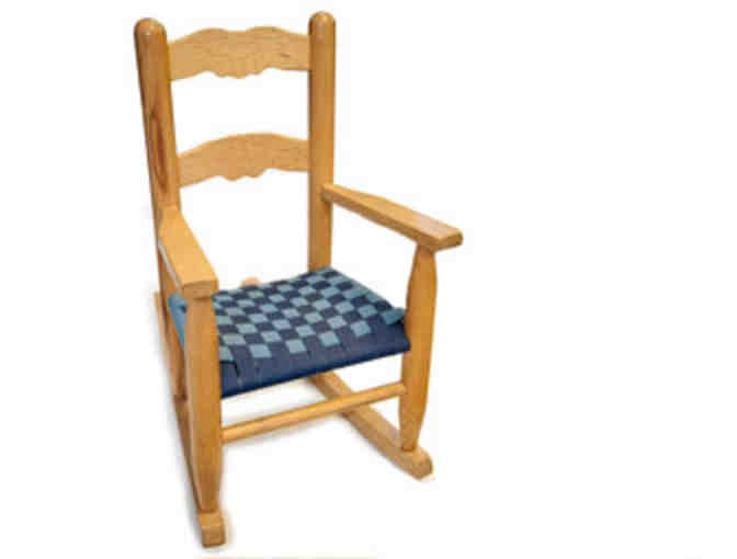 Handmade Chair & Footstool Made at Perkins School for the Blind
