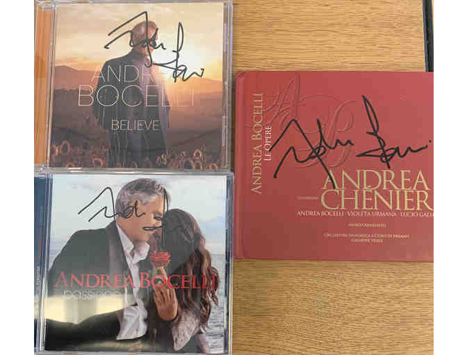 Andrea Bocelli Autographed CDs
